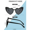 thumbnail image 2 of LIOUCBD 24 Pair Bachelorette Sunglasses Heart Sunglasses Retro Heart Shaped Eyewear Vintage Cat Style Glasses for Women, 2 of 7