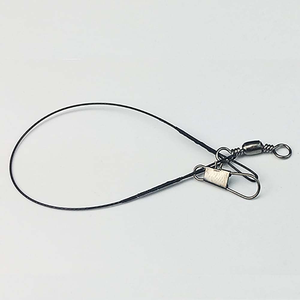 Fishing Tools Fishing Line Steel Wire Leader With Swivel And Snap 20Pcs/Pack