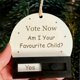 thumbnail image 4 of Sliding Scale Joke Christmas Bauble, Vote Now Am I Your Favourite Child? Funny Wooden Christmas Tree Decorations, Joke Christmas Ornaments, Christmas, 4 of 5