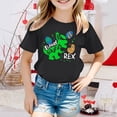 thumbnail image 2 of Hihipz Toddler Girls Easter T-Shirt Unisex Solid Tee Tops Easter Round Neck Petal Sleeve Casual T Shirt,Sizes 3-4T, 2 of 4