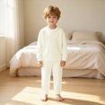 thumbnail image 6 of TOWED22 Baby Boy Fall Winter Clothes Solid Color Sweatshirt Shirt Pants Toddler Infant 2 Piece Outfit, 6 of 9