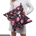 thumbnail image 5 of Ambesonne Tropical Fabric by the Yard Upholstery, Pinkish Exotic Flamingos, 3 Yards, Black Hot Pink and Blush, 5 of 5