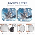 thumbnail image 6 of Windshield Sun Shade, Skydiving Cat Fisheye View Foldable Car Sun Shade Windshield for Front, 2 Pieces, 6 of 7