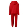 thumbnail image 5 of 2 Piece Sets for Women Zip Sweatshirt Straight Leg Pants Fall Tracksuit (Red S), 5 of 5