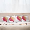 thumbnail image 7 of Ambesonne Geometric Throw Pillow Cover 4 Pack, Lion Head, 20", White Pink Orange, 7 of 7