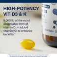 thumbnail image 4 of Metagenics Vitamin D3 + K - for Immune Support, Bone Health & Heart Health* - Vitamin D with MK-7 (Vitamin K2) - Non-GMO - Gluten-Free - 60 Softgels - 5,000 IU, 4 of 8