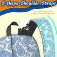 thumbnail image 5 of Paisley and Floral White Pattern 17" Waterproof Oxford School Backpacks for Teens, S-Shape Padded Straps, for School, Travel, Hiking, Camping, 5 of 5