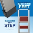 thumbnail image 5 of Sorfey 3-Step Folding Step Ladder Aluminum Foldable Step Stool, Mahogany/Silver, 5 of 8
