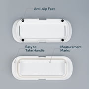 KITCHENDAO One-handed Airtight Butter Dish with Lid for Countertop and Refrigerator Door Shelf, Butter Holder with One Press to Open/Close Secure Latching Buckle for West/East Coast Butter (White)
