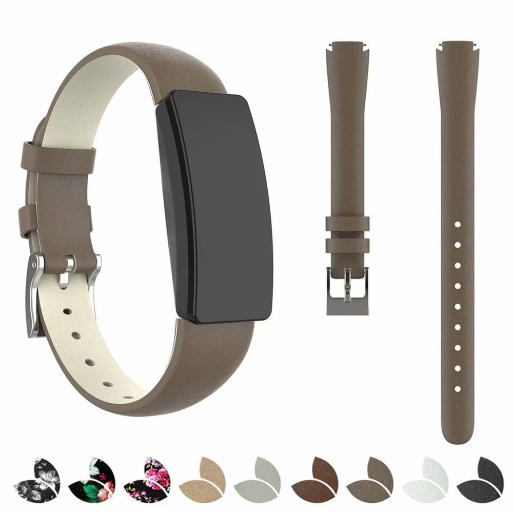 HR Compatible Genuine Leather Replacement Bands Slim Adjustable Fitbit Inspire 