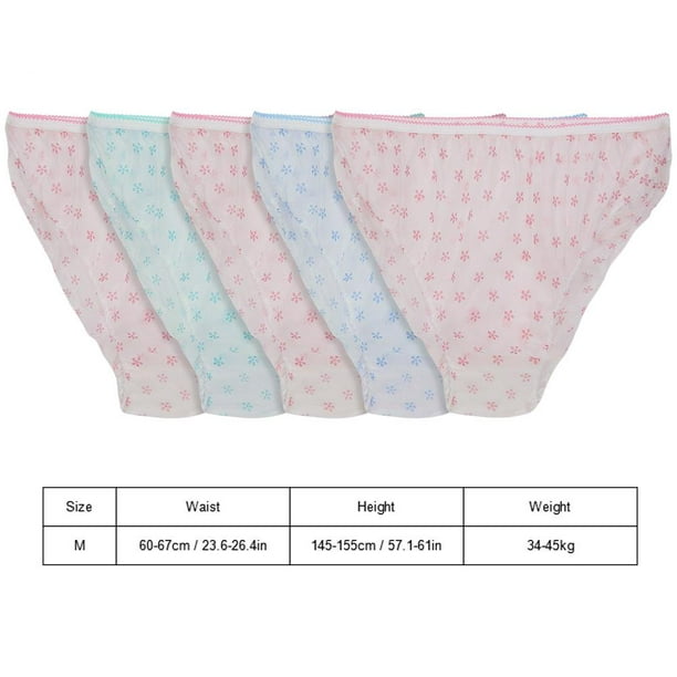 7pcs Pregnant Disposable Underwear Breathable Printing Non-woven Underwear  Panties Briefs for Pregnant Women Travel Menstrual Period Daily Use Size XL