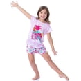 thumbnail image 3 of Dreamworks Trolls Girls' Poppy Happy Sleep Pajama Set Shorts Crewneck, 3 of 6