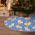 thumbnail image 5 of Sikiie Corgi Nativity Christmas Tree Skirt, Jesus Christian Winter Holiday Tree Mat Decoration(30-48IN)36", 5 of 6