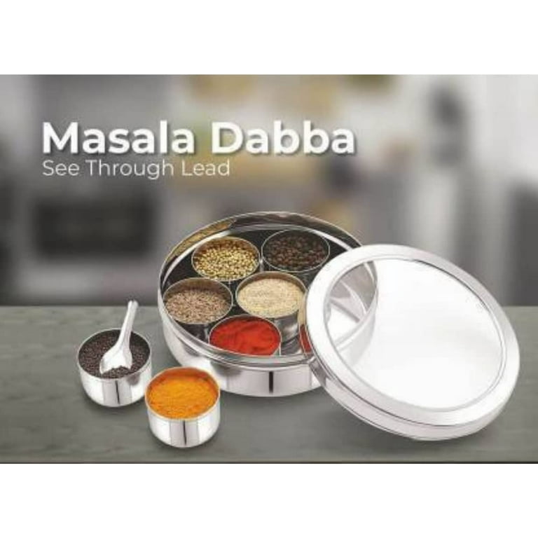 Spice Box, Masala Box, Spice Jar, Spice Container, Stainless Steel Masala  Box Set Of 7 Bowls
