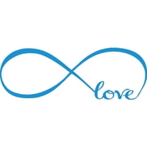 Infinite X Two Picniva Infinity Symbol Love Vinyl Wall Decal, Orange, 7 x 22 in, Love ...