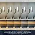 thumbnail image 2 of Luxrite 14" LED Wall Sconces, Brushed Nickel, Bathroom Vanity Light, 5 Color Options, 1050 Lumens, Dimmable, Square, 2 of 7