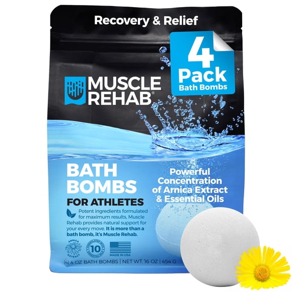 Bath Bombs, sal de Epsom para recuperación muscular con árnica y rehabilitación muscular