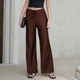 thumbnail image 2 of Levmjia Women's Satin Wide Leg Pants High Waisted Lounge Pants with Pockets Adjustable Drawstring Casual Trousers for Evening, 2 of 8