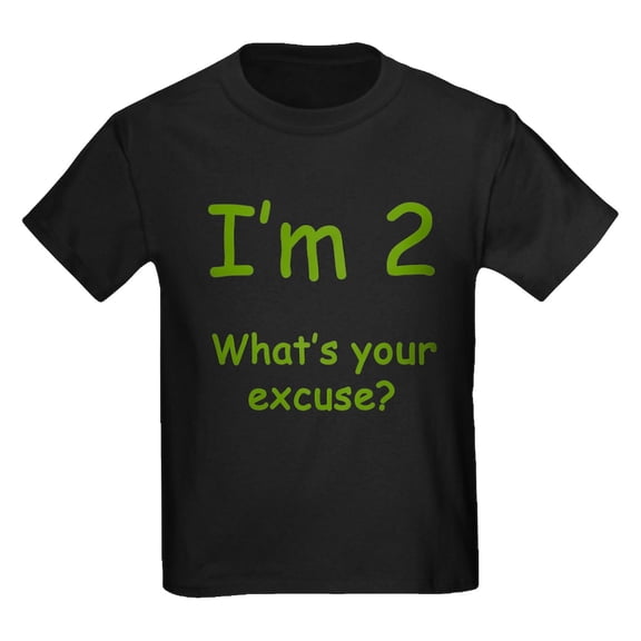 CafePress - I'm 2 What's Your Excuse? 2Nd Birthday Kids Dark T - Dark T-Shirt Kids XS-XL