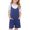 Blue, variant on Girls Rompers Summer Casual Loose Sleeveless Overalls Spaghetti Strap Shorts Jumpsuit 2025 Beach Vacation Outfits