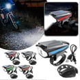 thumbnail image 2 of Rechargeable Solar Bike Light with Bell Rechargeable Led Extra Bright Flashlight Cycling Equipment, 2 of 5