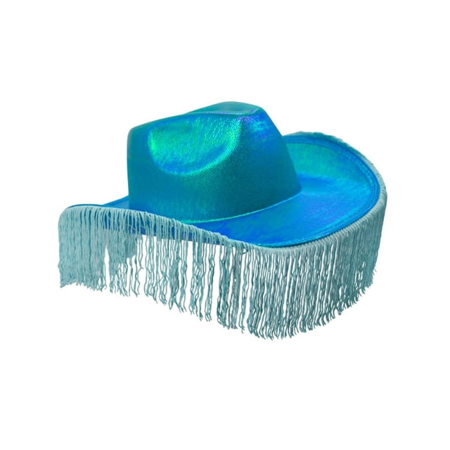 Sombrero de vaquero, sombrero para el sol, disfraz de fantasía, ala ancha, sombrero de vaquera occidental para Azul