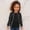 Black, variant on Zecgelong Girls Winter Jacket Warm Windproof Outerwear Casual Long Sleeve Coat With Pockets Loose Fit Kids Autumn Clothing