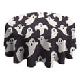 thumbnail image 4 of Cute Halloween Ghosts Pattern Round Tablecloth 60"x60",Wrinkle Wipeable Table Cloth for Kitchen Dining Room Picnic Patio Party, 4 of 6