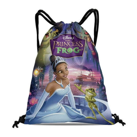 Tiana Drawstring Backpack Bag Party Favors Goodies Merch Gym Waterproof Swimming Beach Fans