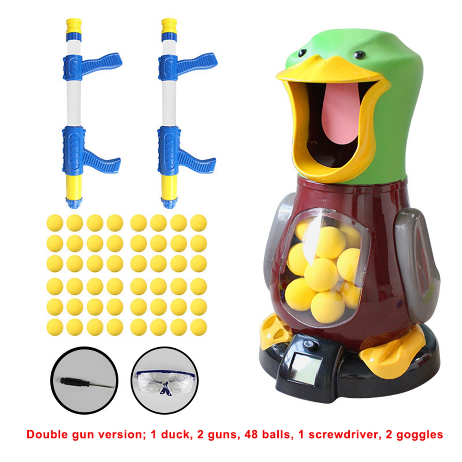 Puloru Shooting Gun Toy, Duck Mouth Sound, Continuous Launch Target Game
