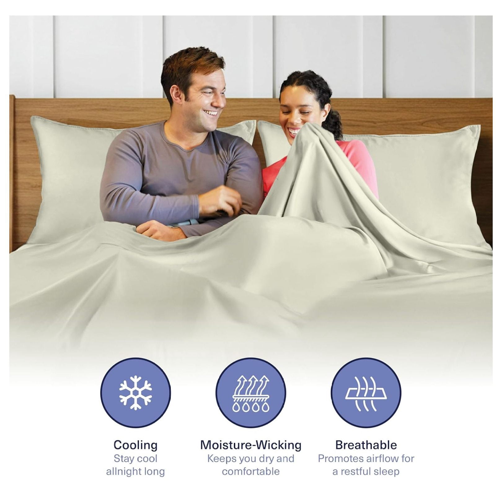 Kickoff Viscose Bamboo Fitted Sheet Queen Size, 100% Organic Cooling Sheets Fitted ONLY Viscose Bamboo Sheets Queen Size Bed Sheet for Hot , Extra Deep Pocket, 4 Corner Strap (Q, Soft Sage)