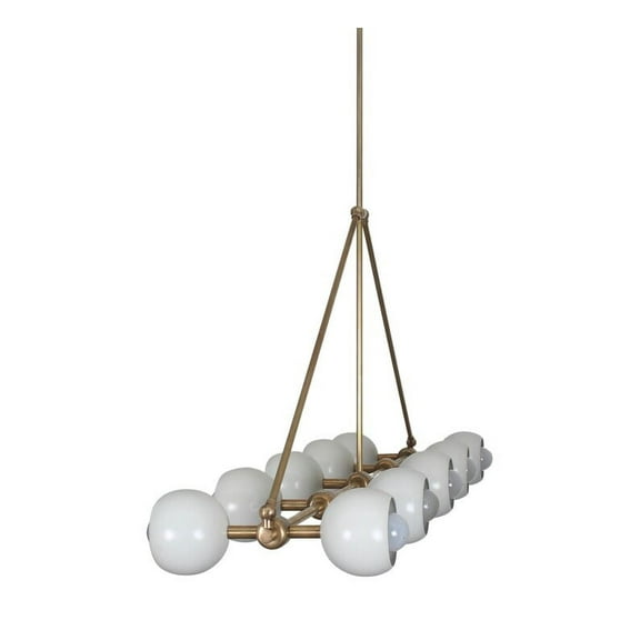 8 Light Globe Mid Century Brass Sputnik chandelier light Fixture