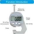 thumbnail image 5 of Precision Digital Thickness Gauge - High Accuracy 0-10mm Electronic Micrometer with LCD Display, 5 of 5