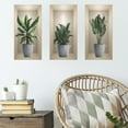 thumbnail image 7 of 3 Pack Green Plants Wall Stickers 3D Realistic Potted Plant Wall Decals Self-Adhesive Mural Removable Natural Art Sticker for Office Living Room Bedroom Art Room Sofa Backdrop Decor, 7 of 7