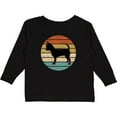 thumbnail image 3 of Inktastic Chihuahua Dog Retro Sunset Boys or Girls Long Sleeve Toddler T-Shirt, 3 of 5