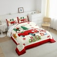 thumbnail image 3 of Manfei Red Truck 2pcs Bedding Comforter Set,Xmas Snowman Twin Comforter Sets,Happy New Year Bedding Set,Lightweight Christmas Bedroom Decoration,Reversible, 3 of 8