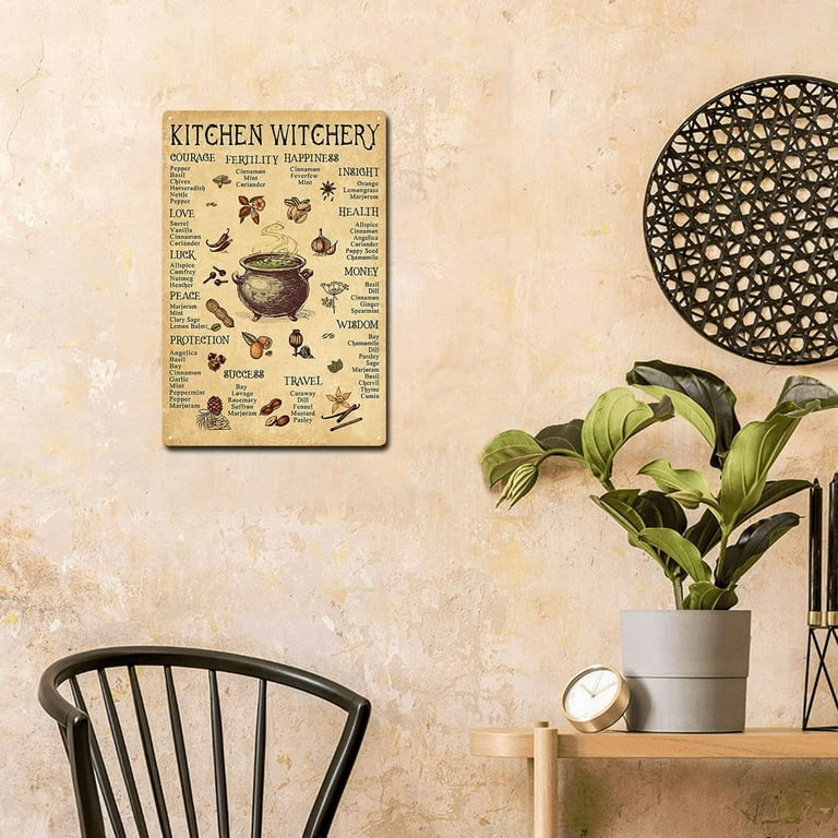 Poster In Latta ABC's Of A Kitchen Witch - Decorazione Da Parete Per Cucina 20x30 Cm - 4