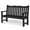 Black, variant on Stoog Two Person Outdoor Garden Bench with Armrest, Loveseat Porch Chair with 800 lbs Capacity, HIPS All-Weather for Patio Porch Backyard Park, Black