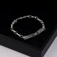 thumbnail image 6 of LavaJewelry, Personalized Couple Bracelet, 925 Sterling Silver, Silver Bracelet for Couple XS, 6 of 6