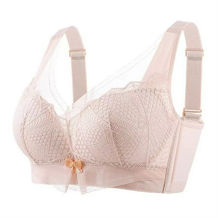 LLYWEY Cotton Underwire Bras for Women on Clearance Bras Women Plus Size Ladies Balconette Bra Style-1110 Women Seamless Bra Feature Adult Female Bralette Sports Bras Pinks 36B