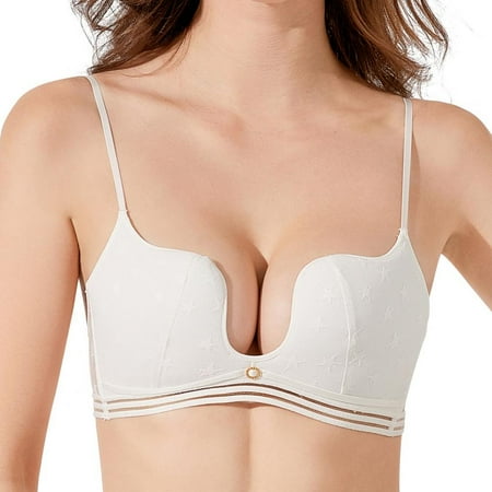 

Valcatch Women s Deep Plunge Bra Push up Low Cut Seamless Wireless Bra