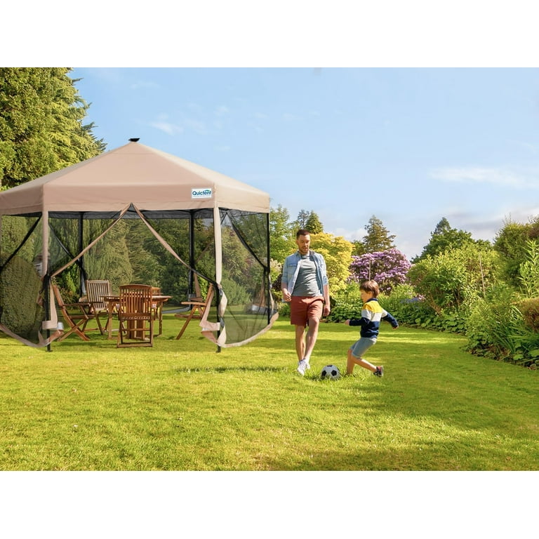 Quictent 13' X 13' Hexagonal Pop up Canopy Tent with Mosquito Net