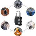thumbnail image 1 of SHAR Mechanical Combination Padlock (Black), Heavy Duty Zinc Alloy 4 Digit Combination Padlock, 1 Pack Padlock for Gym, School, Gate, Fence, Storage Box, Tool Box, 1 of 5