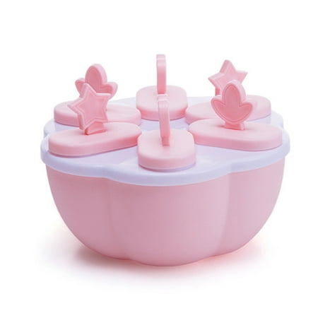 

3pcs 8 Holes DIY PP Ice Cream Mold Popsicle Tray Cube Tools Frozen Lolly Sorbet Maker Holder pink