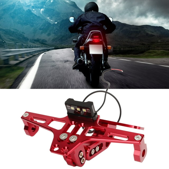 Motorcycle License Plate Mounts, Wear Splash Prevention License Plate Holder Durable for Motorbike
