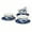 Melodie de Fleurs, variant on STP GOODS Melodie de Fleurs Porcelain Cup and Saucer Set of 4 pcs 11.83 fl oz (350 ml) Service for 4 Kitchen Teacups Floral Tea Cups Tea Cup with Matching Saucer, Blue and White