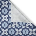 thumbnail image 6 of Ambesonne Moroccan Valance & Curtain, Floral Detail, 55"x24", Turquoise Dark Blue, 6 of 6