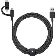 Native Union Belt Cable Universal - 6.5ft USB-C Charging Cable 3-in-1 Adaptor (Cosmos)