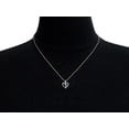 thumbnail image 5 of SuperJeweler 0.03 Carat Cross Diamond Heart Necklace In Sterling Silver For Women, 5 of 5