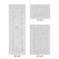 thumbnail image 2 of Better Trends Luxury Bathroom Rug 3 Piece Set 100% Cotton Tufted Bath Rug Water Absorbent, Reversible Machine Washable Bathmat Decor, Laundry Room White Lux Collection, 2 of 4